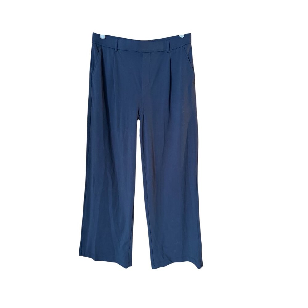 Halara Women’s Blue Straight Leg Pants Size Large Stretch Casual Workwear